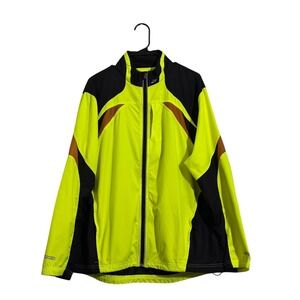 Brooks High-Visibility Running Windbreaker Jacket Neon Yellow Reflective Men's L